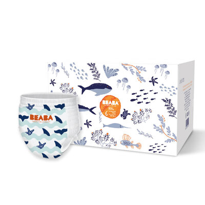 

BABA Baby BEABA Sun series baby pull-on pants XXL code gift box plus volume loading 564 pieces 15kg or more