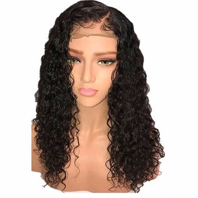 

Wet And Wavy Brazilian Full Lace Human Hair Wigs Glueless Water Wave Curly Lace Front Wig Glueless With Baby Hair 130 Density