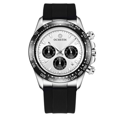 

OCHSTIN Business Men Watch Silicone Strap Quartz Sport Wristwatch Calendar Fashion Casual Luminous Male Watches