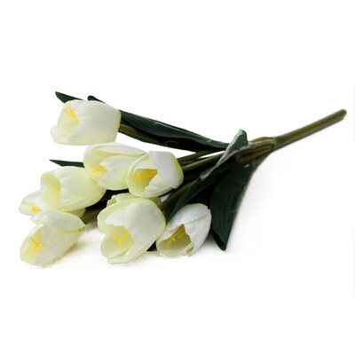 

UpperX Lily Artificial Fake Flowers Plants Bouquet Bridal Party Home Decor dark pink 10pcs