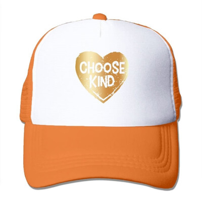 

Fdreattyuny Choose Kind Gold Plated Fashion Baseball Cap for Men&Women Adjustable Mesh Trucker Hat
