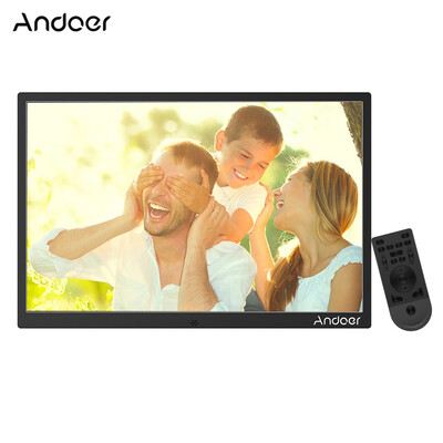 

Andoer 17inch LED Digital Photo Frame 1440 900 Resolution 1080P Advertising Machine Support Random Play Aluminum Alloy with Remo