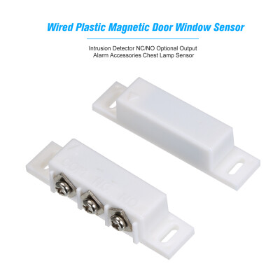 

Wired Plastic Magnetic Switch Door Window Open Intrusion Detector NCNO Optional Output Alarm Accessories Chest Lamp Sensor