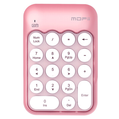 

Mofii X910 Wireless Notebook Digital Keypad USB Wired Keyboard Mini Financial Accounting Keyboard Bank Keyboard White Powder