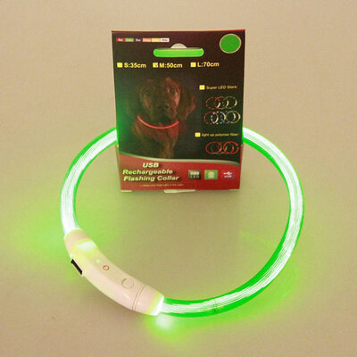 

Pets LED Collar Rechargeable USB Band Belt Adjustable Flashing Safety Pet Dogs Collar Supplies Pets Supplies Pets
