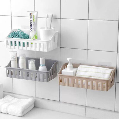 

Bathroom supplies Toilet Plastic wall hanging shelf Storage Washing rack 3 Piece