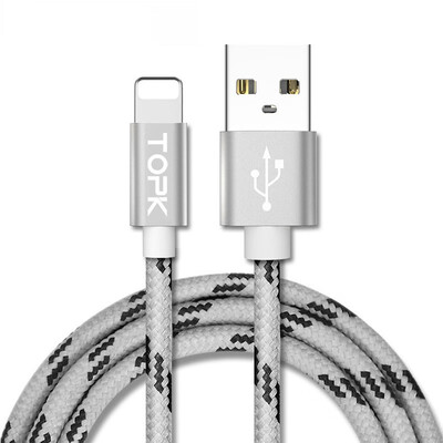 

TOPK Nylon Braided Durable Cable Data Transmission Cable for iPhone X iPhone XS