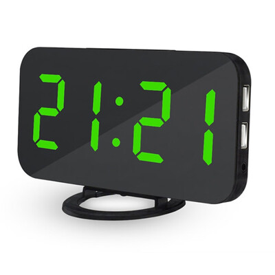 

Creative LED Digital Alarm Table Clock Brightness Adjustable for Home Office Hotel