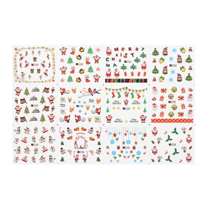 

36sets Halloween Nail Decals Halloween Christmas Stickers Set Nail Art DIY Stickers