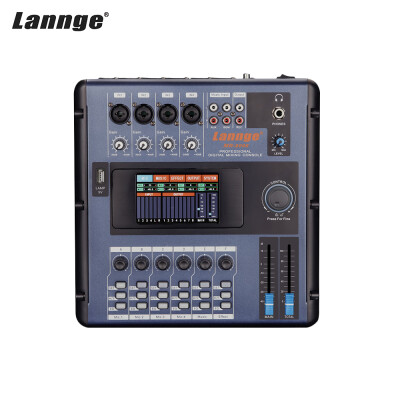 

Lannge MD-2006 Portable 6-Channel Digital Mixing Console Mixer LCD Touchscreen Built-in Effects with USB Interface for Recording D