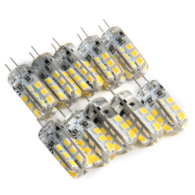 

10pcs 18 - 22W G4 Base 24 LED Lamp DC 12V Warm White Light Undimmable 360 Degrees Beam Angle