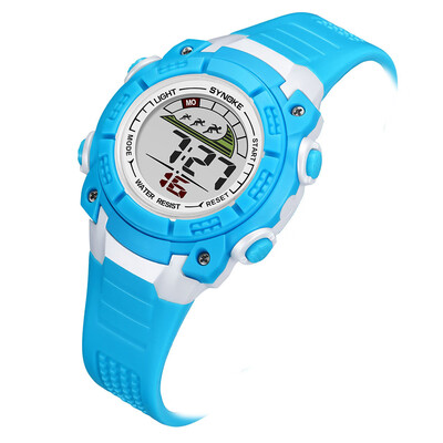 

SYNOKE Sport Children Wrist Watches LED Digital Stopwatch Alarm Luminous Water Resistant Girl Boy Watch