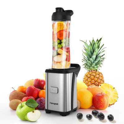 

Homgeek Mini 350W Fruit&Vegetable Single Serve Extractor Personal Smoothie Blender Detachable Food Processor Vegetable Fruits