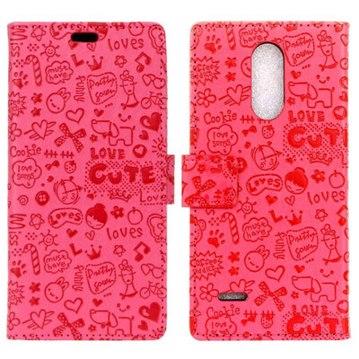 

MOONCASE LG K11 2018 Little Witch Leather Case - Rose Red