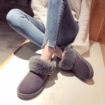 

New Fashion Winter Ankle Women Boots Plush Warm Lady Shoe Plus Size Easy Wear Up Girls Snow Boots Size36-40