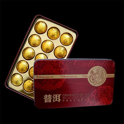 

2019 Yr Mini Puer Tuocha Gold Tin Foil Packing Ripe Puerh Shu Puer Gift 75g