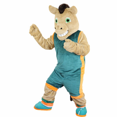 

LangtengSport Brown Horse Mascot Costume Cartoon Cosplay Party Halloween Christmas Festival Performance