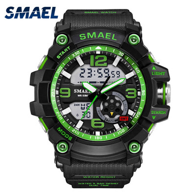 

Mens Stylish Sports Multi-function Electronic Waterproof Watch Dual Display Wristwatches