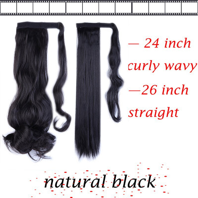 

17-23 Inch 3 Types Clip In Hair Extensions Pony Tail Wrap Around Ponytail