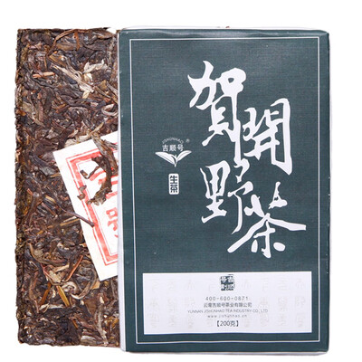 

OEM customization Hekai wild tea Raw tea brick Puer tea 200g Yunnan Puer tea brick
