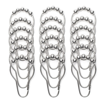 

UpperX 18 Piece Set Rustproof Shower Curtain Rings Hooks for Bathroom Shower Rod