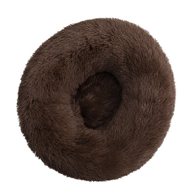 

Round Plush Cat Bed Pet House Soft Fluffy Long Plush Cat Mat Round Dog Bed For Small Dogs Cats Nest Winter Warm Sleeping Bed Mat