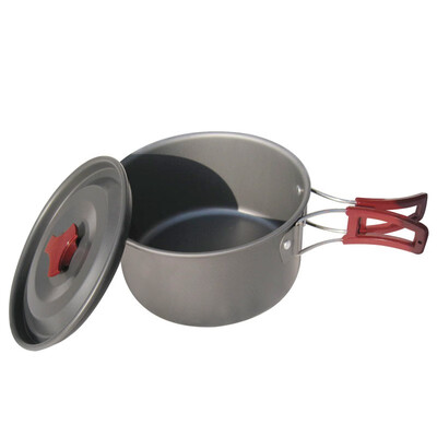 

Outdoor pot set medium high quality aluminum alloy oxidation non-stick pan Outdoor picnic equipment single camping cooker