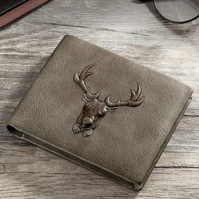 

Playboy playboy mens wallet first layer cowhide simple mens wallet business wallet cross section PAA4063-7C brown