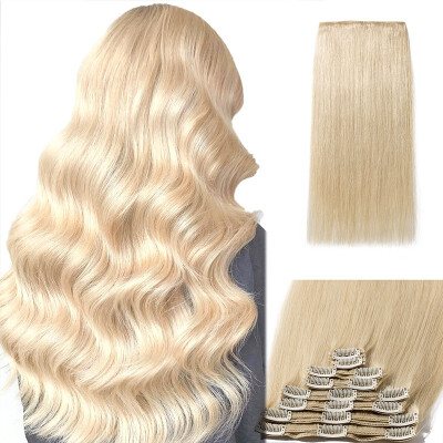 

100 Remy Human Hair Real Thick Clip In Human Hair Extension 8 pcs