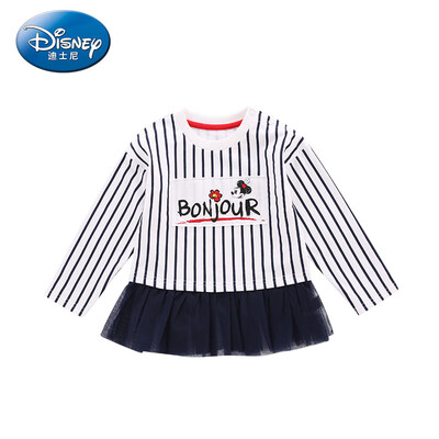 

Disney Disney self-employed childrens clothing girls small childrens tide cool skirt style sweater 2019 spring&summer new DA9166A7E02 fine collection of white&vertical bars 110