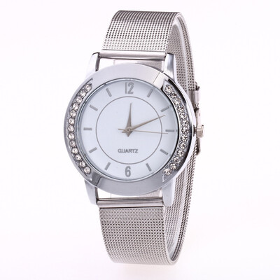 

2018 New Women Fashion Luxury Leisure Set Auger Leather Analog Stainless Steel Quartz Watch