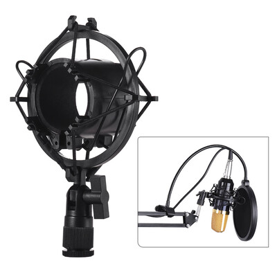 

Univerdal Condenser Microphone Mic Shock Mount Holder Bracket Plastic Anti-vibration for On-line Broadcasting Studio Music Recordi