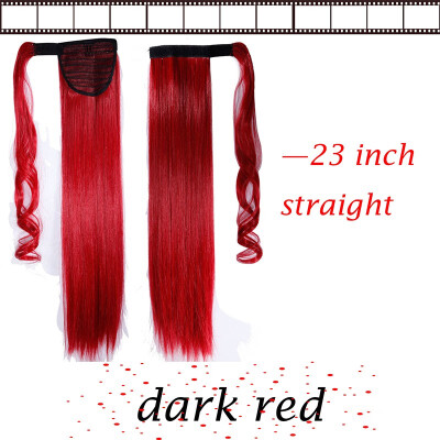 

17-23 Inch 3 Types Clip In Hair Extensions Pony Tail Wrap Around Ponytail