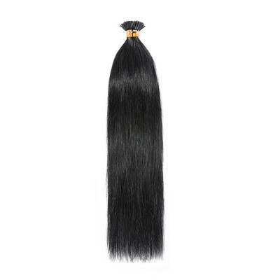 

I Tip Hair Extensions 100 Strands Pre Bonded Stick Tip Keratin Real Remy Human Hair Extension Straight