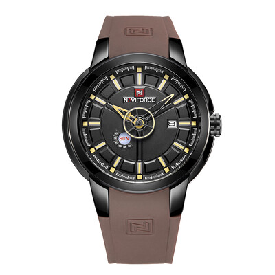 

NAVIFORCE NF9107 Luxury Brand Watch Quartz Wrist Watch Male Silicone Band Watch Fashion Sport Watch