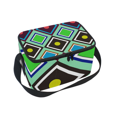 

ALAZA Insulated Lunch Box Diamonds Spots Lunch Bag for Men Women Portable Tote Bag Cooler Bag