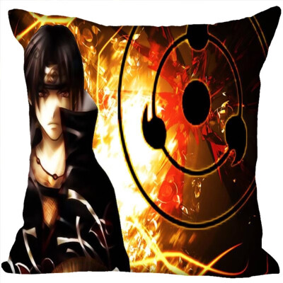 

Naruto Pillow Cover Bedroom Home Office Decorative Pillowcase Square Zipper Pillow Cases Satin Fabric No Fade 35x35CM