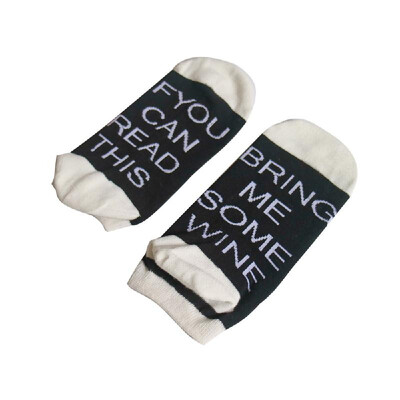 

A Pair Unique Words Series Comfortable Cotton Boat Socks Warm&Breathable Sock for Men Women Autumn Winter