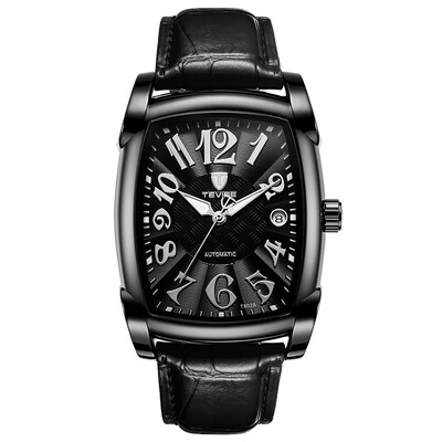 

TEVISE Vintage Luminous Automatic Mechanical Men Watch Water-Proof Self-Wind Man Business Wristwatch Genuine Leather Calendar Bo