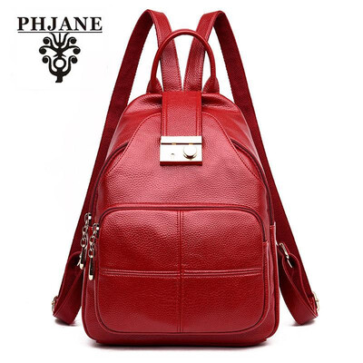 

PHJANE Women Bags Backpack Purse PU Leather Zipper Bags Casual Backpacks Shoulder Bags