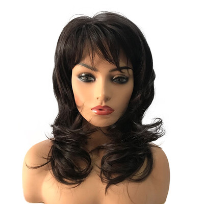 

StrongBeauty Long Wavy BlackGolden BrownBlonde Brown Ombre Wigs Synthetic Wigs Hairpieces For Women