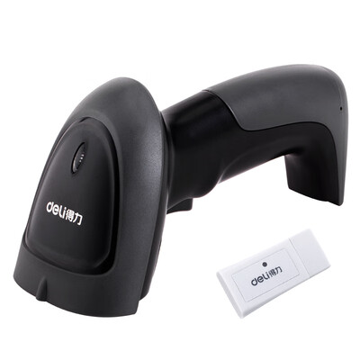 

Deli deli 14881 USB one-dimensional code wireless scanner gun barcode gun plug&play scan code gun black