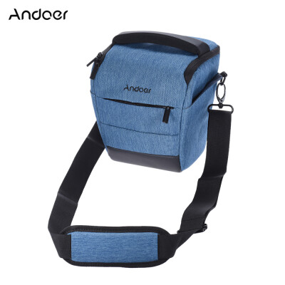 

Andoer Portable DSLR Camera Shoulder Bag Sleek Polyester Camera Case for 1 Camera 1 Lens&Small Accessories for Canon Nikon Son