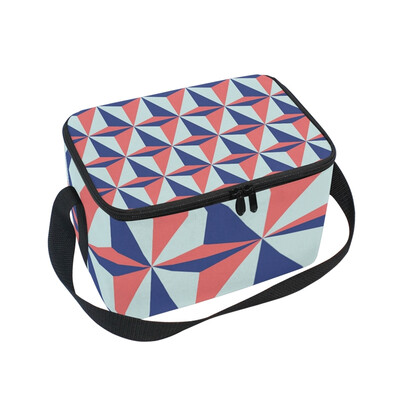 

ALAZA Lunch Box Insulated Lunch Bag Large Cooler Geometrical Pattern Tote Bag