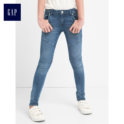 

GAP flagship store girls comfortable mid-rise seam detail skinny jeans 261747 moderate indigo 5