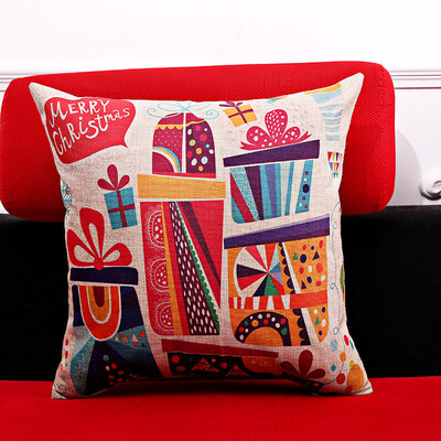 

Cotton&Linen Pillowslip Sofa Car Bed Chair Cushion Pillow Pillowcase of Colourful Christmas Series