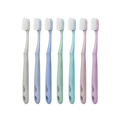 

Langley Jie wheat straw rainbow soft hair toothbrush family 7 sticks multi-loaded toothbrush safety&environmental protection bamboo charcoal tooth guards cleaning oral travel toothbrush fine hair