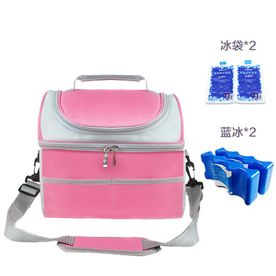 

Youhe youha portable multi-function breast milk storage bag ice bag back milk Mummy bag outdoor fresh-keeping bag with blue ice YH-0108 rose red