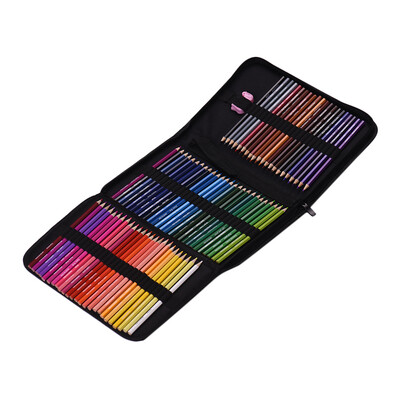 

Professional Colored Pencil Set in 3-Layer Zippered Carrying Slot Canvas Case for Drawing Shading Skething 72 Colors