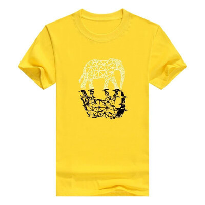 

Elephant Hoodie Animal Lover Mens T-Shirt Broadcloth Shirt Fashions Funny
